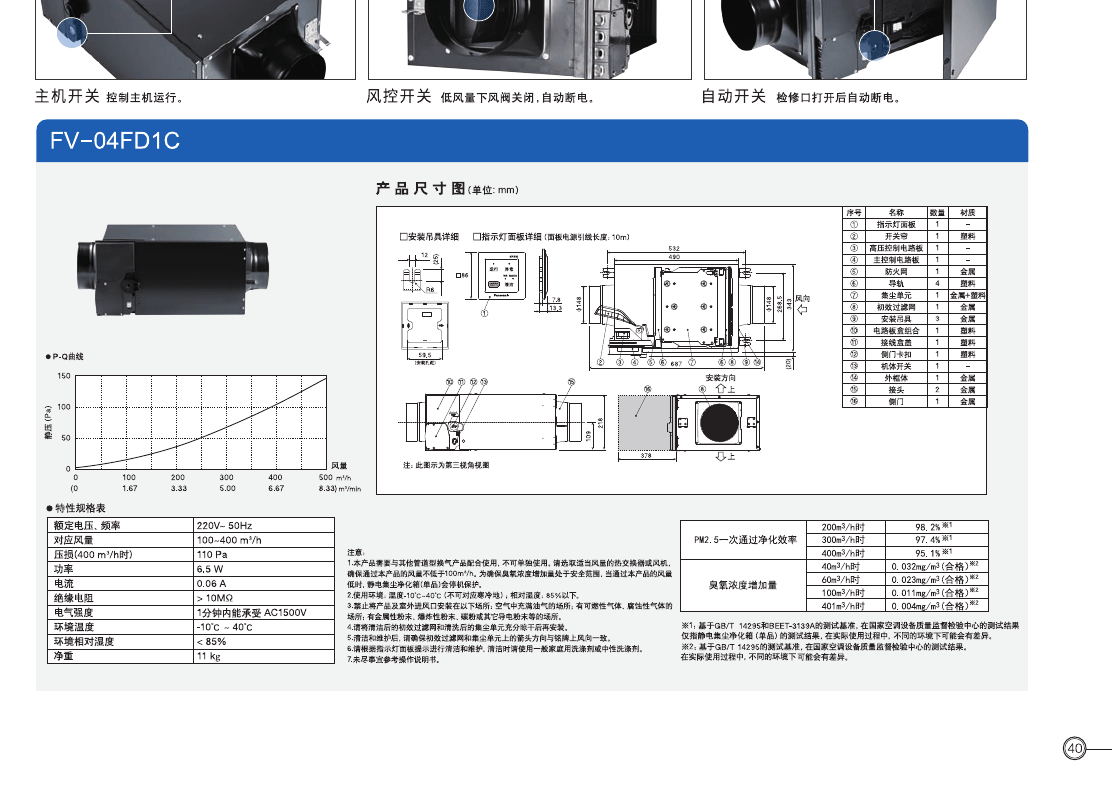 松下新风系统